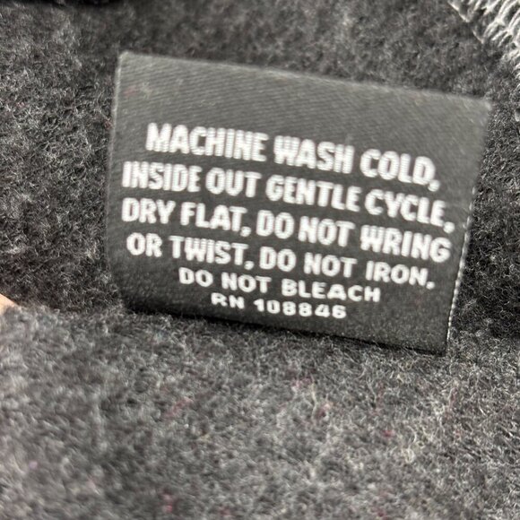 Kuhl Chianti Fleece Wool Blend Hooded Jacket Size L Black Gray Zip Up Hoodie - Picture 11 of 11